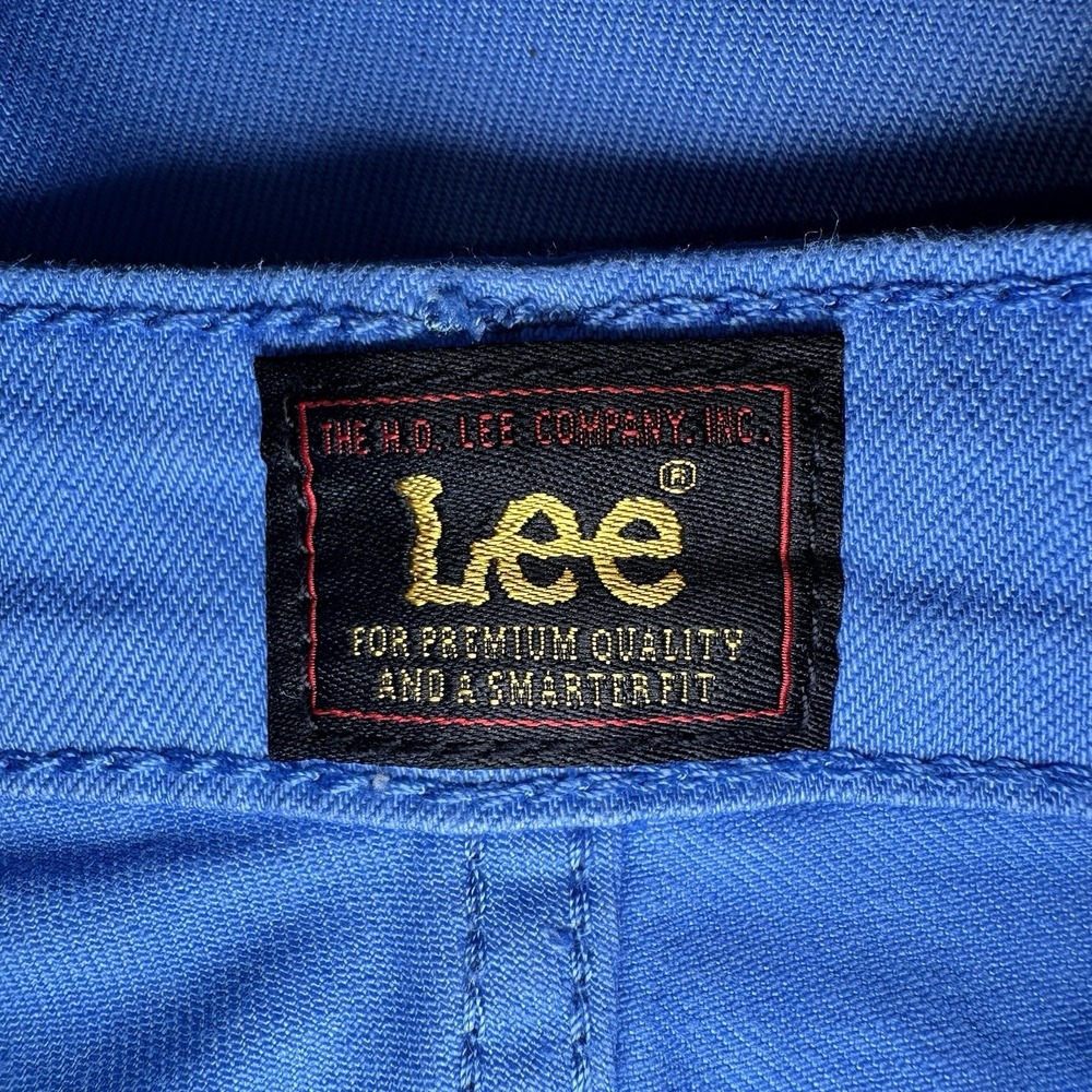 Lee Womens Bermuda Shorts 12 Medium Cornflower Blue Stretch Mid Rise Casual - Picture 9 of 11